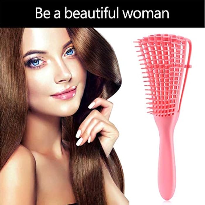 A.DASHER Detangling Brush for Afro American/African 3a to 4c , Wavy/Curly/Coily Hair - Women's Scalp Massaging Comb for Wet/Dry/Oily/Thick/Long Textured Hair, Knot Detangler (2 pcs, Purple-Pink) - Image 5